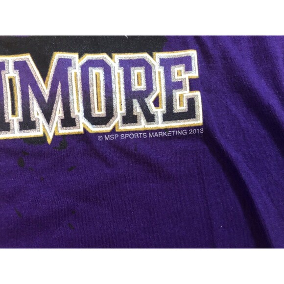 Super Bowl BALTIMORE RAVENS NFL World Champions T shirt Size Medium Purple Men's - Picture 2 of 9